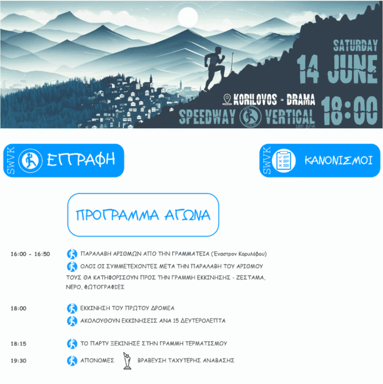 Speedway Vertical 2025: Οι εγγραφές Άνοιξαν